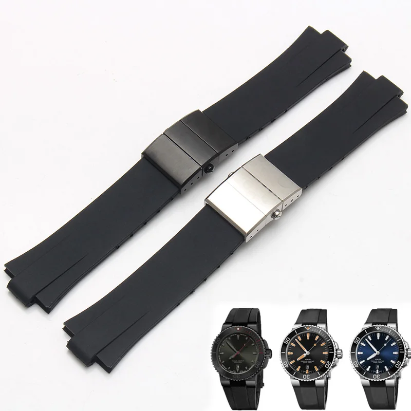 Rubber Strap Diver - Konvexes Interface 24*11 Silikon-Gummiarmband für ORIS