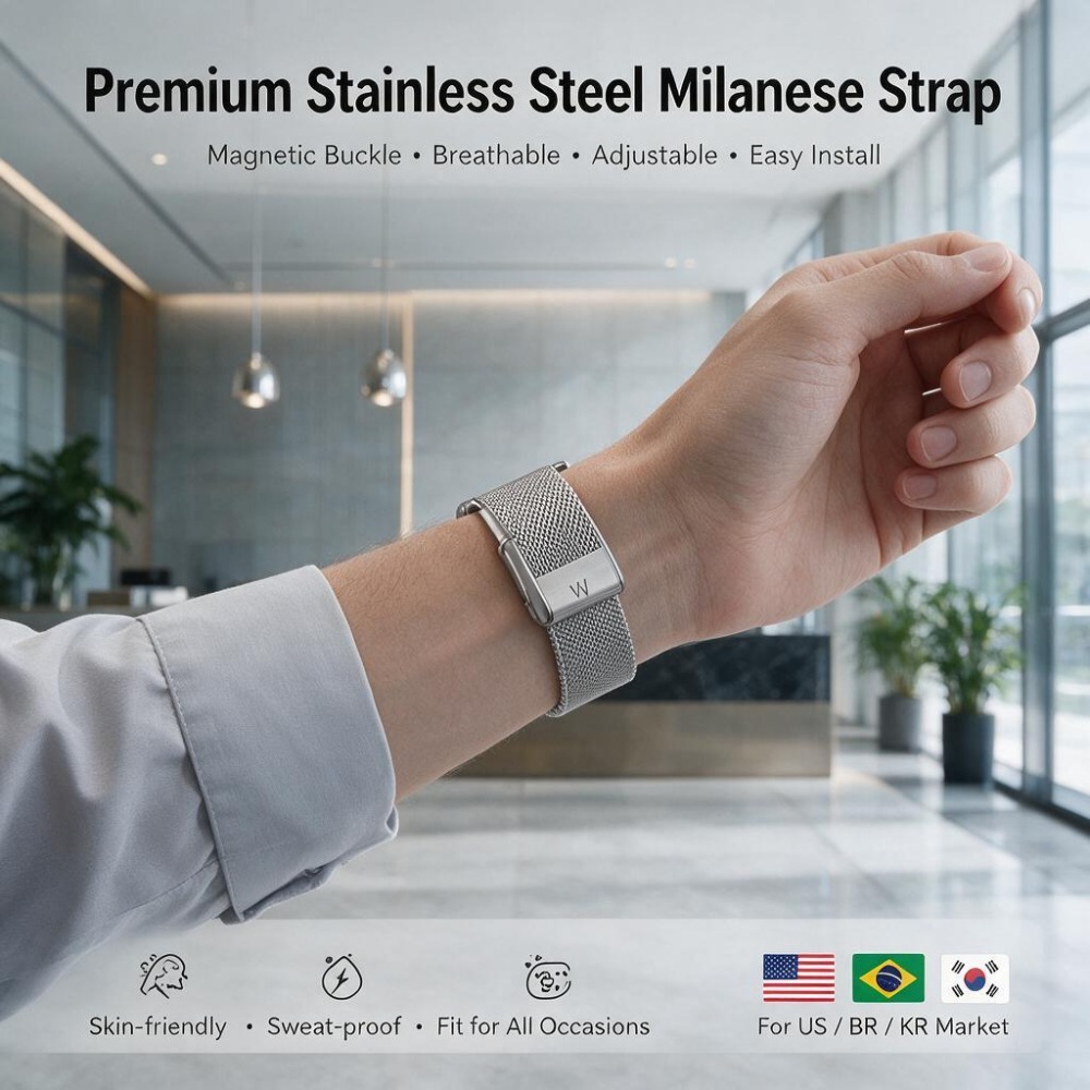 Mesh Strap Metal - Für WHOOP 5.0 MG Milanese Edelstahlarmband