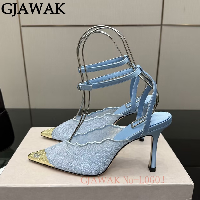 Dünne High Heels Schuhe für Da – Mesh Strap Metal Bewertung und Preis