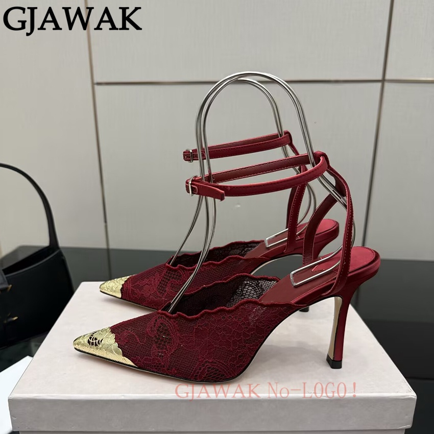 Dünne High Heels Schuhe für Da – Mesh Strap Metal Bewertung und Preis